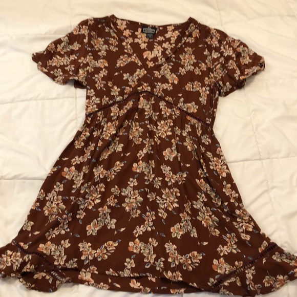 Angie Dresses & Skirts - Brown floral dress